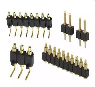Pins POGO à angle droit magnétique en laiton 1 à 4 Pins d'en-tête à ressort 12A